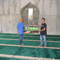 Pasang Karpet LLRJ di Masjid Al Mujahidin Pakem Sleman Yogyakarta
