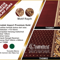Karpet masjid premium gold tebal merah