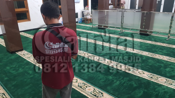 Karpet Masjid Premium Tebal Royal Dyar Terpasang Di Wonosari Yogyakarta
